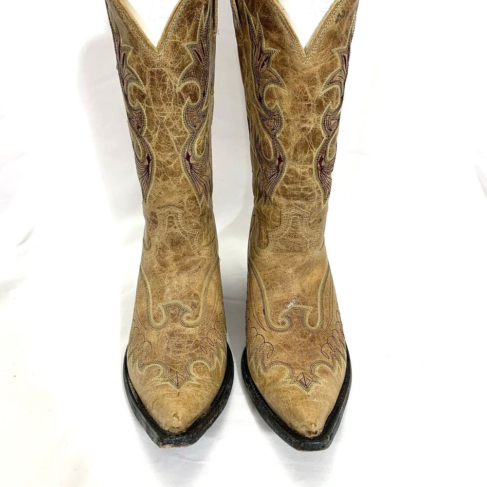 Corral Boots Style R1964 with antique saddle crackle leather Women’s Size 11 M - Picture 7 of 16